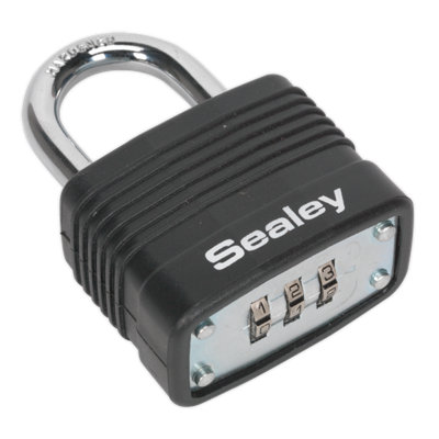 Sealey Laminated Steel Body Combination Padlock Range from 001-999 40mm ...