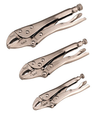 15 - 45 degree Bent Jaw Extra Long Reach Locking Pliers