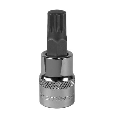 Sealey M10 3/8" Drive Spline Socket Bit Forged Chrome Vanadium Steel Tool SBS008