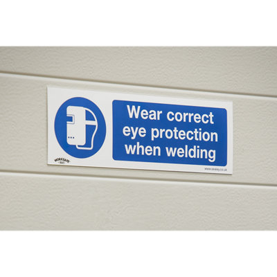 Sealey Mandatory Safe Sign Eye Protection When Welding Self-Adhesive SS54V1