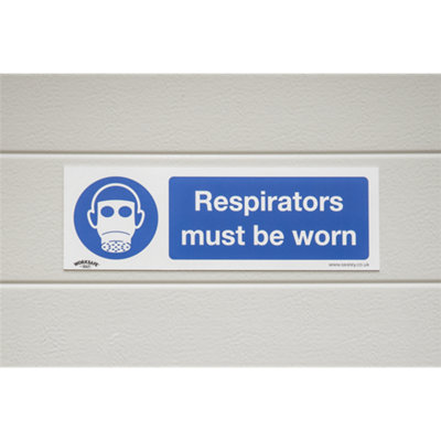 Sealey Mandatory Safety Sign Respirators Must Be Worn Self-Adhesive ...