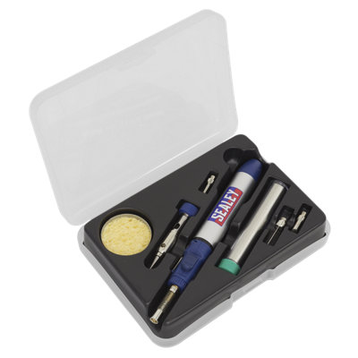 Sealey Micro Torch Kit 10 Pieces Fitted With Retractable Stand AK2953