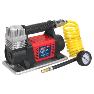 Sealey Mini Air Compressor 12V Heavy Duty Maximum Pressure 100PSI MAC04