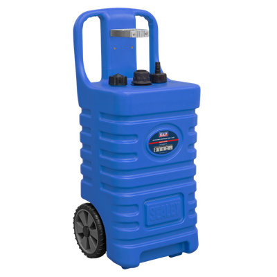 Sealey Mobile Dispensing Tank With 2 Roller Wheels & Vent 55L Blue DT55B