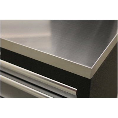 Sealey Modular Storage System Combo Stainless Steel Worktop APMSSTACK02SS