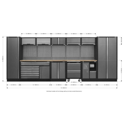 Sealey Modular Tool Storage System Combo Pressed Wood Worktop APMSSTACK15W