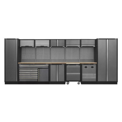 Sealey Modular Tool Storage System Combo Pressed Wood Worktop APMSSTACK16W