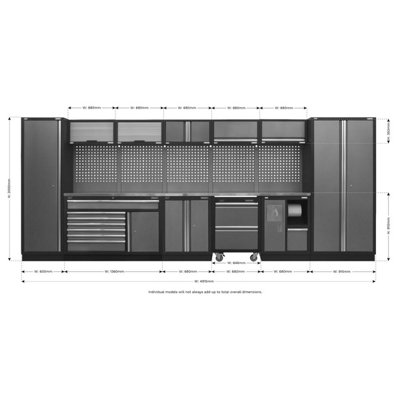 Sealey Modular Tool Storage System Combo Stainless Steel Worktop APMSSTACK15SS