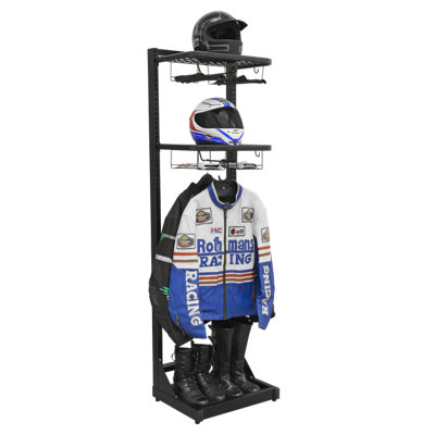 Sealey Motorcycle Helmet Gear Tidy Freestanding Steel Adjustable Shelves MS081FS - 3