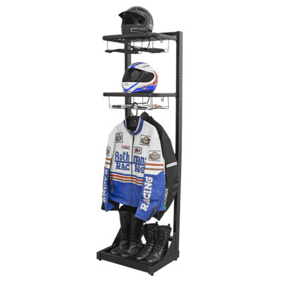 Sealey Motorcycle Helmet Gear Tidy Freestanding Steel Adjustable Shelves MS081FS - 4