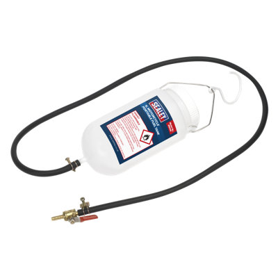 Sealey Motorcycle Portable Fuel Tank 1 Litres Hose Length 950mm - White MS029