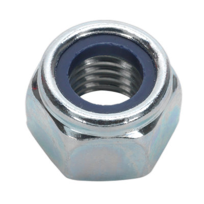 Sealey Nylon Lock Nut M12 Zinc Plated DIN 982 With Bag Pack of 25 Silver NLN12
