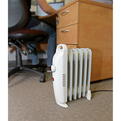 Sealey Oil-Filled Radiator Mini 800W/230V 6 Element Thermostat Control ...