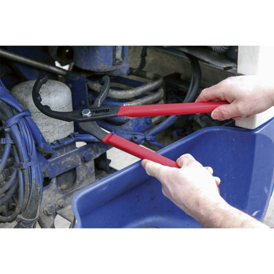 Sealey Oil Filter Pliers Self Adjusting Angled AK6421 main image 1