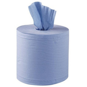 Sealey Paper Blue Roll Blueroll 2-Ply Embossed 150 Meter Centre-feed Pack of 1