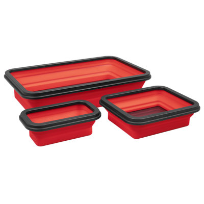 Sealey Parts Tray Collapsible Magnetic Oil Resistant Silicone 3 Pieces APCMTS