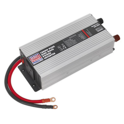 Sealey Power Inverter Pure Sine Wave 1000W 12V DC-230V 50Hz TVs Laptops PSI1000