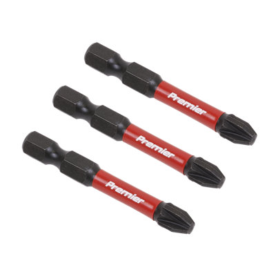 Sealey Pozi No.3 Impact Power Tool Bits 50mm - 3pc