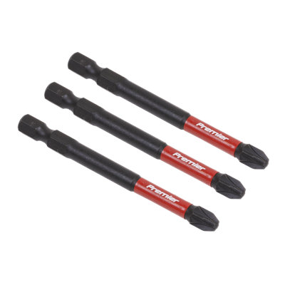 Sealey Pozi No.3 Impact Power Tool Bits 75mm - 3pc