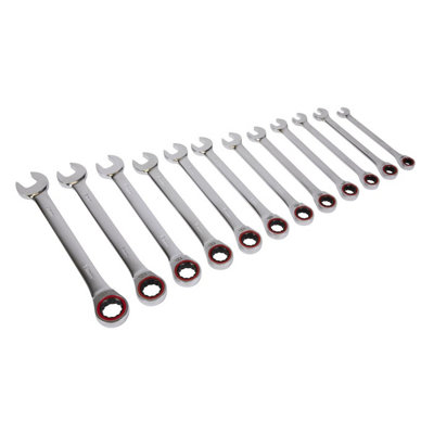 Sealey Premier Platinum Ratchet Combination Spanner Set 12pc AK63940