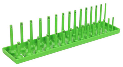 Sealey Premier Socket Holder 3/8"Sq Drive 6-21mm - Hi-Vis Green SH3815HV