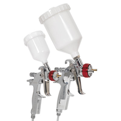 Sealey Professional Gravity Feed HVLP Top Coat/Touch-Up Spray Gun Set ...