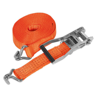 Sealey Ratchet Tie Down 50mm x 10m Polyester Webbing 5000kg - Orange TD5010J