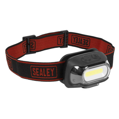 Sealey Rechargeable Head Torch With Auto-Sensor 8W COB LED Water Resistant