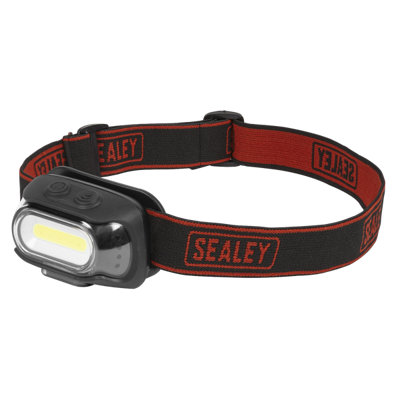 Sealey Rechargeable Head Torch With Auto-Sensor 8W COB LED Water Resistant