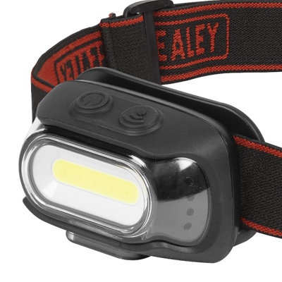 Sealey Rechargeable Head Torch With Auto-Sensor 8W COB LED Water Resistant
