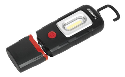 Sealey Rechargeable Inspection Lamp 360 Degree 3W COB 1W SMD LED Black LED3601