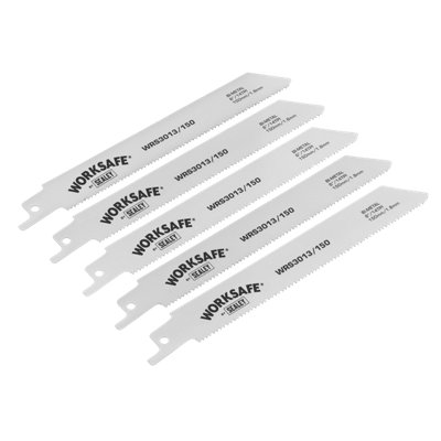 Sealey Reciprocating Saw Blade 150mm 14TPI White - Pack of 5 Pieces WRS3013/150