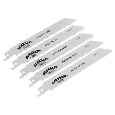 Sealey Reciprocating Saw Blade 280mm 10 TPI White - Pack of 5 WRS3018/280