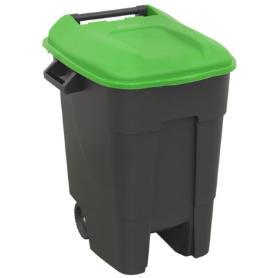 Sealey Refuse Wheelie Bin With Three Robust Handles 100 Litres Green BM100G