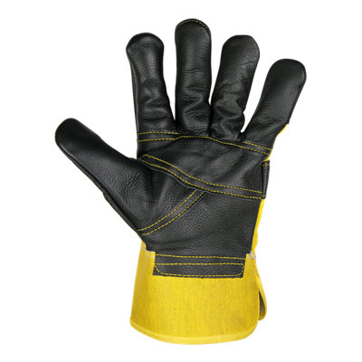 Sealey Riggers Workshop Safety Work Protection Gloves Hide Palm 1 Pair ...