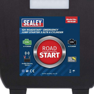 Sealey RoadStart Emergency Jump Starter 12V 3.5L 6-Cylinder - RS102B