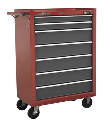 Sealey Rollcab 7 Drawer with Ball-Bearing Slides - Red/Grey AP22507BB