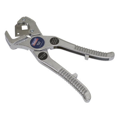 Sealey Rubber & Reinforced Hose Cutter 6-25mm Die Cast Alloy Silver HCA25