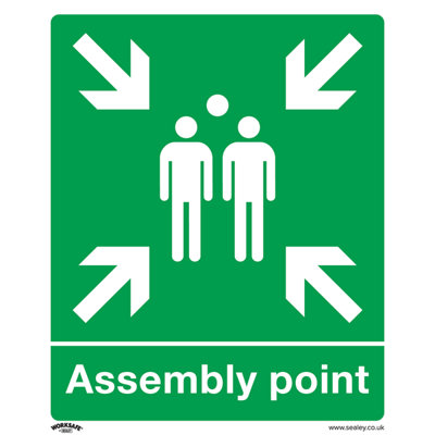 Sealey Safe Conditions Safety Sign Assembly Point Rigid Plastic x10 SS37P10