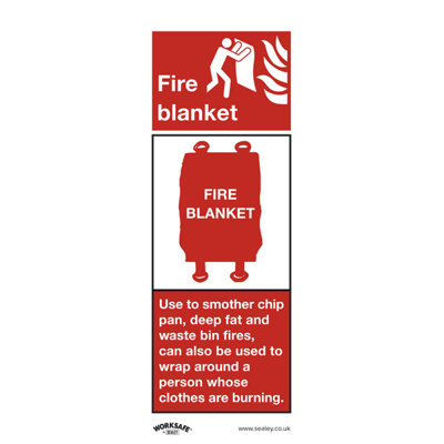 Sealey Safe Conditions Safety Sign Fire Blanket Rigid Plastic Pack of 10 SS53P10