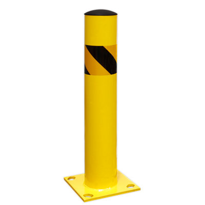 Sealey Safety Bollard With 200mm Square Base Plate 600mm - Yellow BOL600