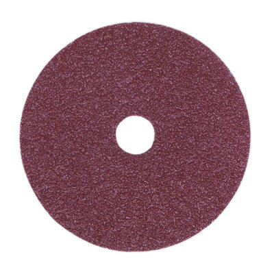 Sealey Sanding Disc Fibre Paper Backed Diameter 100mm 50 Grit Pack of 25 Pieces FBD10050