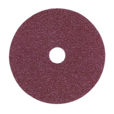 Sealey Sanding Disc Fibre Paper Backed Diameter 115mm 36 Grit Pack of 25 Pieces FBD11536