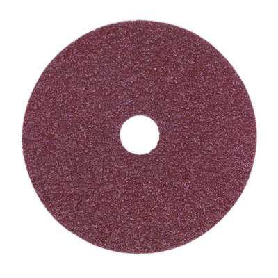 Sealey Sanding Disc Fibre Paper Backed Diameter 115mm 50 Grit Pack of 25 Pieces FBD11550