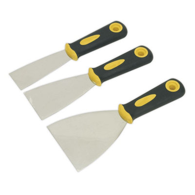 Sealey Scraper Set Polished Stainless Steel With Soft Grip Handles 3 Pcs S0609 - 6