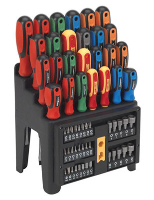 Sealey Screwdriver, Bit & Nut Driver Set 61pc S01152