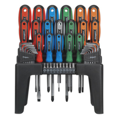 Sealey Screwdriver, Hex Key & Bit Set 44pc - S01090