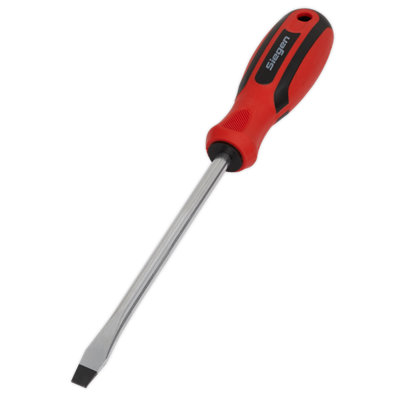 Sealey Screwdriver Slotted 8 x 150mm With Contoured Soft Grip Handle S01176