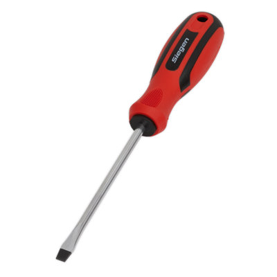 Sealey Screwdriver Slotted With Contoured Soft Grip Handle 5 x 100mm S01172