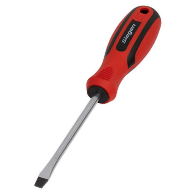 Sealey Screwdriver Slotted With Contoured Soft Grip Handle 6 x 100mm S01174